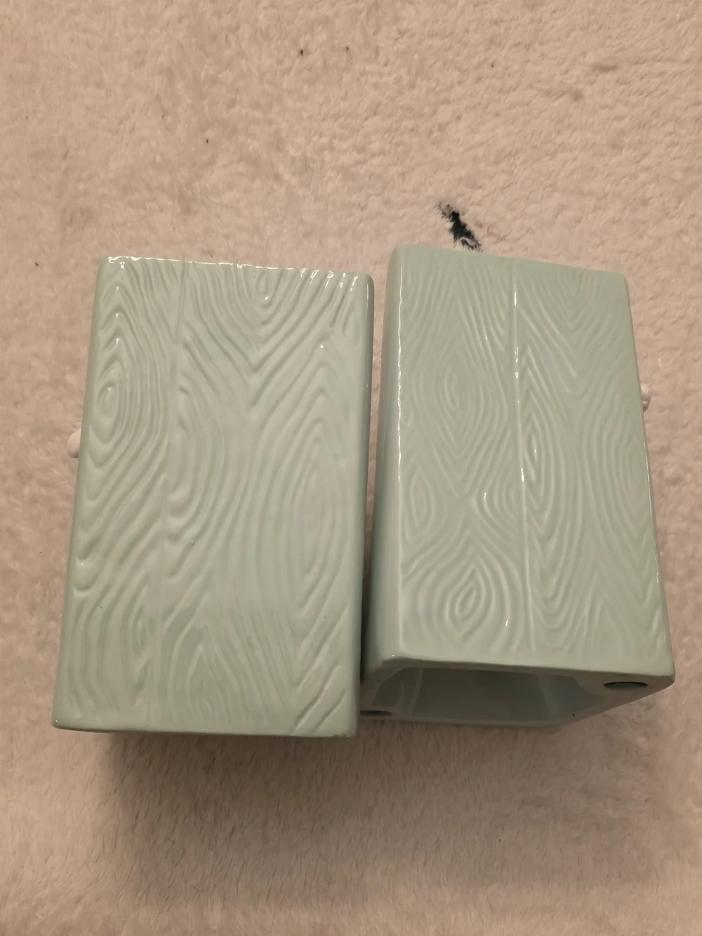RARE Toyo Mint Green Ceramic Cat Bookends with White Kittens